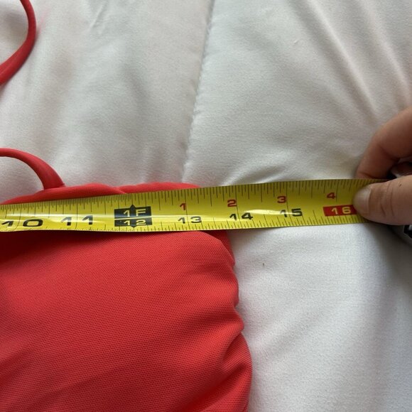 Venus Womens 12 Tankini Bikini Set Flowy Pink Coral Ruffle Y2K Summer Beach - Picture 4 of 10